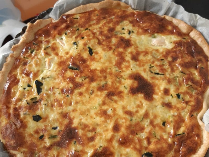 Cliquez pour zoomer ! Quiche saumon et courgettes Thermomix par Ibisnatisse
