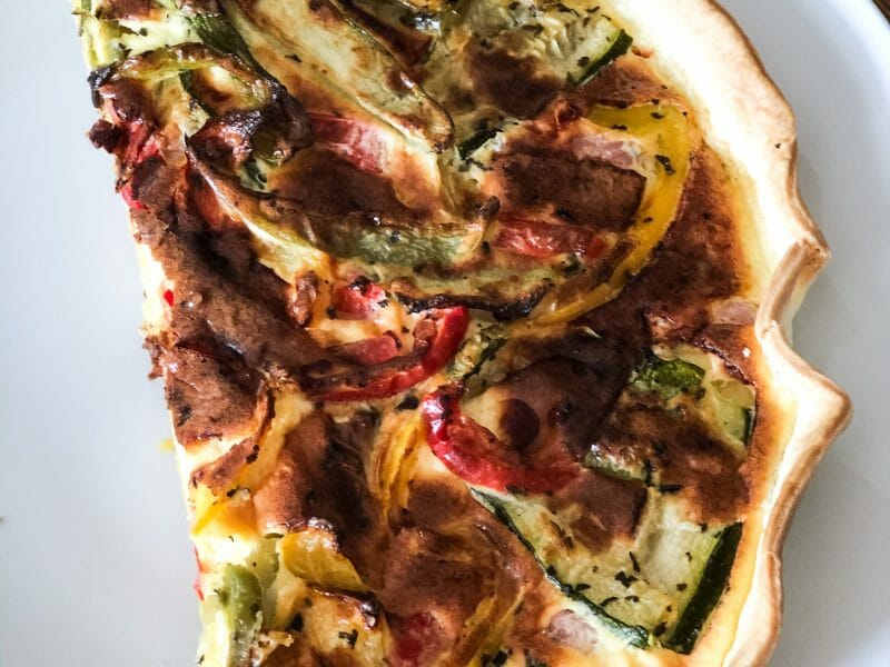 Cliquez pour zoomer ! Quiche poivrons et courgettes Thermomix par Kaltoum