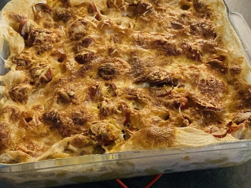 Cliquez pour zoomer ! Gratin de fusilli au jambon Thermomix par Aurelielily