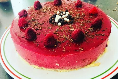 Cliquez pour zoomer ! Bavarois aux framboises au Thermomix
