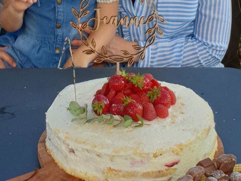 Fraisier roulé Thermomix par Delphine2307