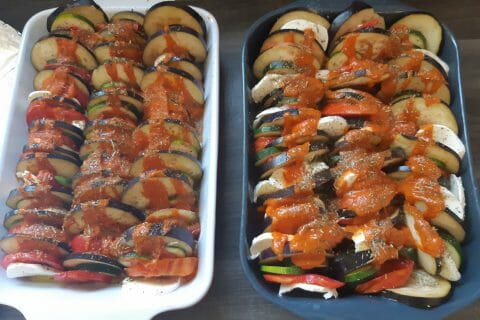 Cliquez pour zoomer ! Tian de légumes et mozarella au Thermomix