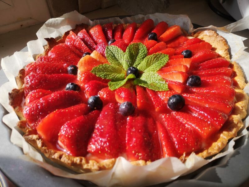 Cliquez pour zoomer ! Tarte aux fraises Thermomix par Joe