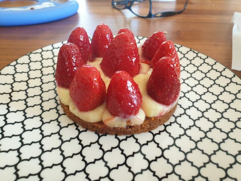 Cliquez pour zoomer ! Tarte aux fraises sans cuisson Thermomix par missaurore