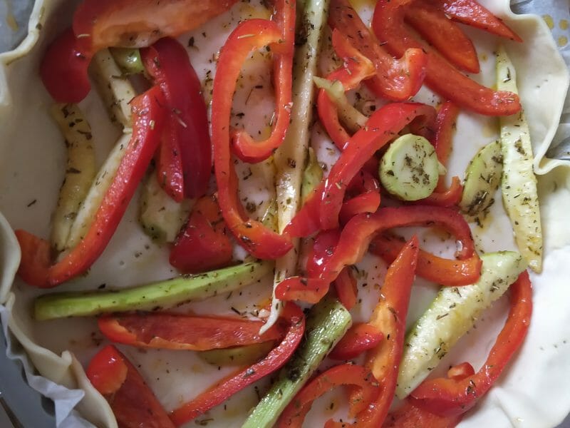 Cliquez pour zoomer ! Quiche poivrons et courgettes Thermomix par poupina