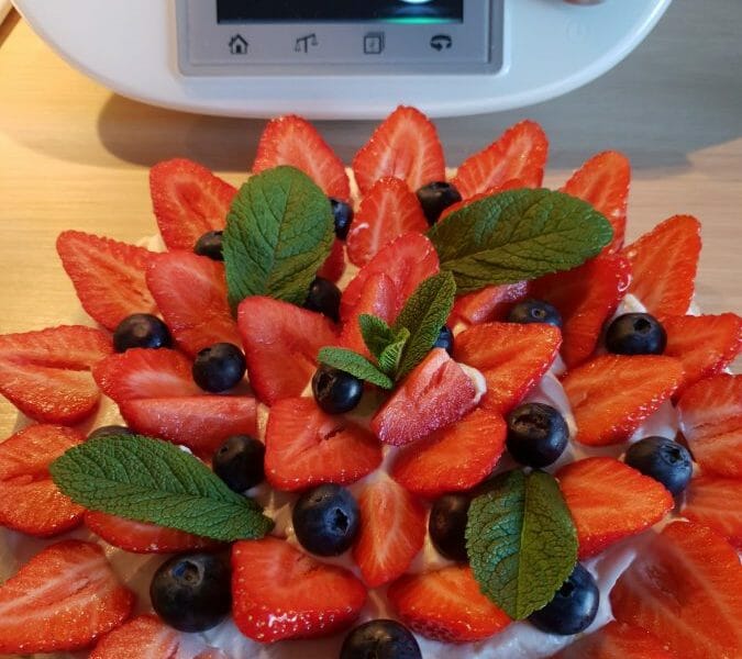 Cliquez pour zoomer ! Tarte aux fraises sans cuisson Thermomix par Vanessaremy07
