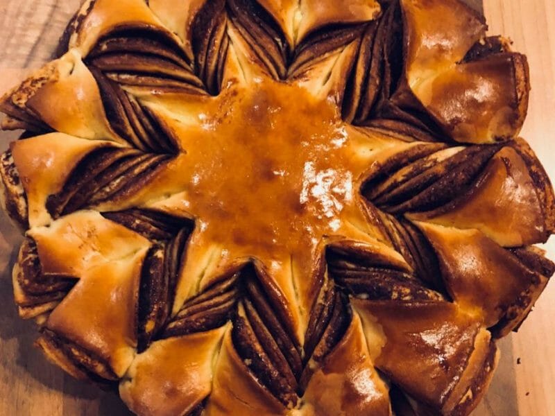 Cliquez pour zoomer ! Brioche étoilée au Nutella Thermomix par Jen64
