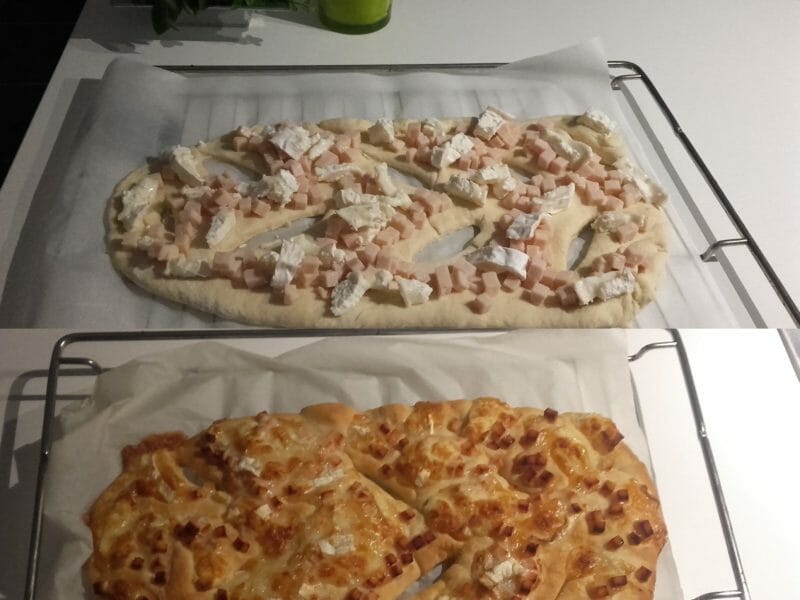 Cliquez pour zoomer ! Fougasse chèvre et lardons Thermomix par Lea_