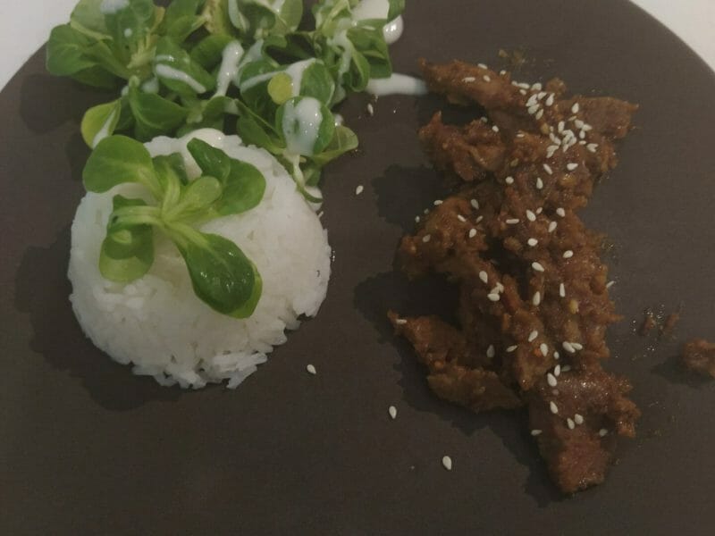 Cliquez pour zoomer ! Dwaeji Bulgogi – Porc épicé à la coréenne Thermomix par Emeline Durand