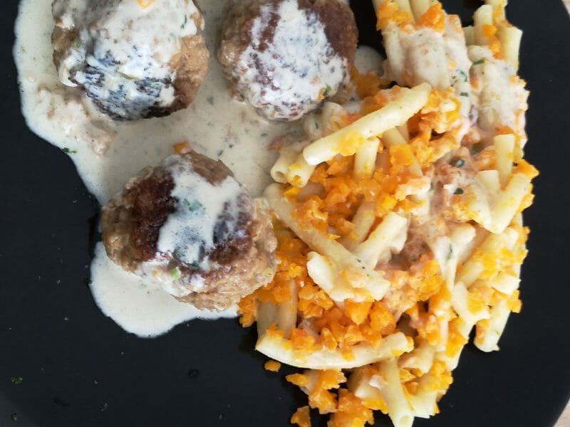 Cliquez pour zoomer ! Boulettes de poireau et boeuf citronné Thermomix par dina4474