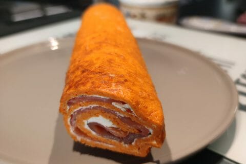 Cliquez pour zoomer ! Roulé à la tomate, saumon et fromage Thermomix par soleil13