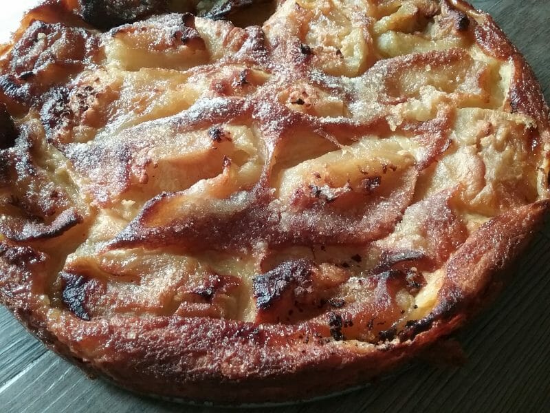 Flognarde aux pommes (clafoutis aux pommes) au Thermomix - Cookomix