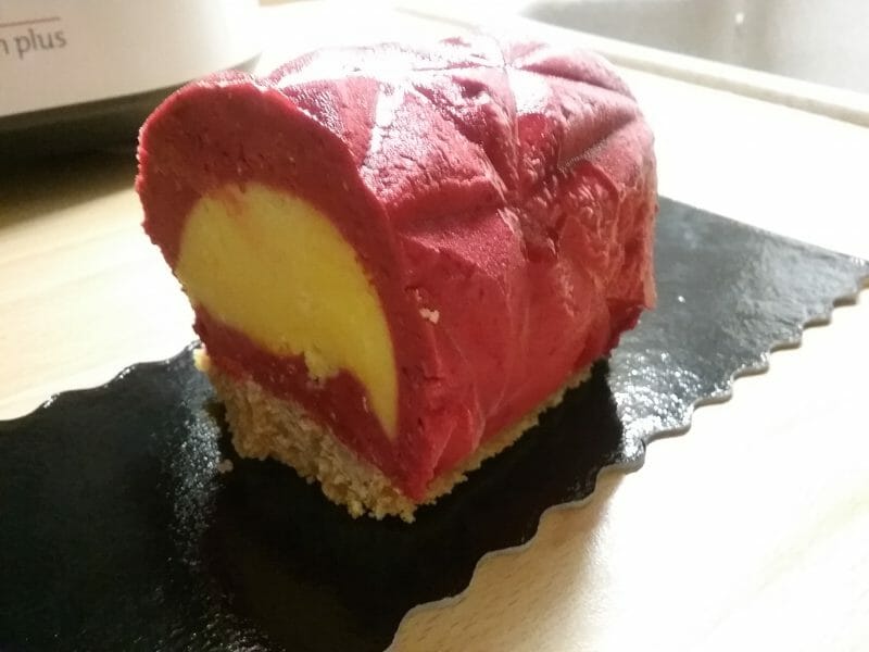 Cliquez pour zoomer ! Bûche glacée mangue et framboise Thermomix par Isa29270