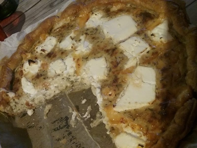 Cliquez pour zoomer ! Tarte aux échalotes et au chèvre Thermomix par Isa29270