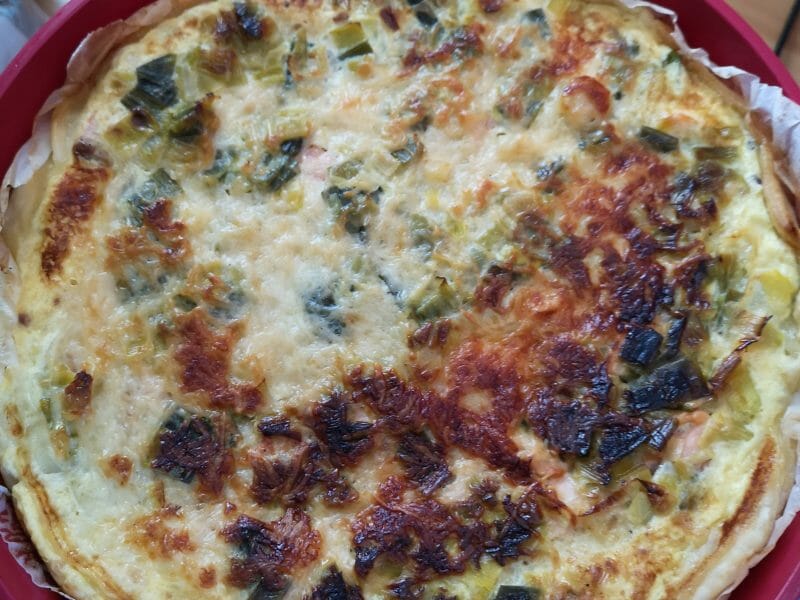 Cliquez pour zoomer ! Quiche Poireaux et Saumon Thermomix par Melanie913