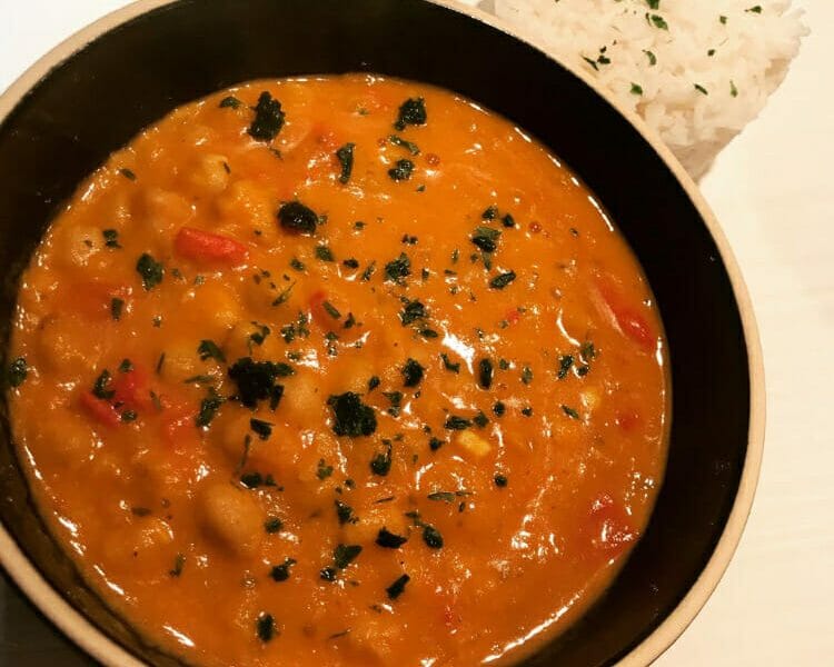 Cliquez pour zoomer ! Curry de pois chiches au lait de coco Thermomix par Podillie