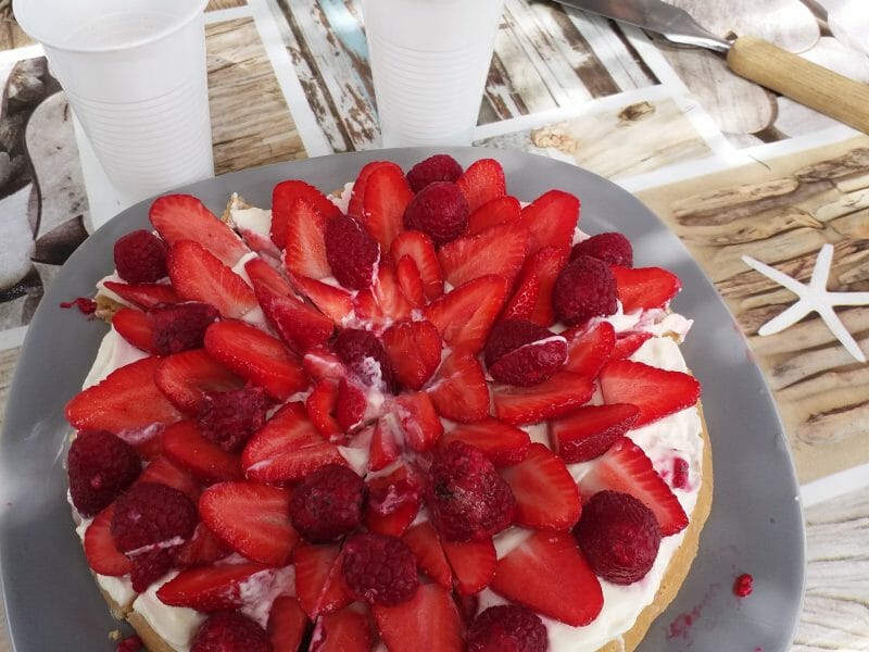 Cliquez pour zoomer ! Tarte aux fraises sans cuisson Thermomix par mae30