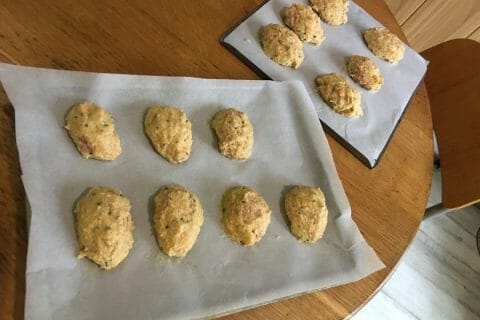 Cliquez pour zoomer ! Croquettes de chou-fleur au jambon cru au Thermomix