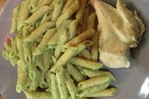Cliquez pour zoomer ! Farfalle à la crème de courgettes au Thermomix