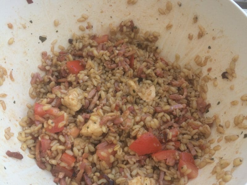 Cliquez pour zoomer ! Salade d’ebly, oignon caramélisé & mozzarella Thermomix par Manon_35