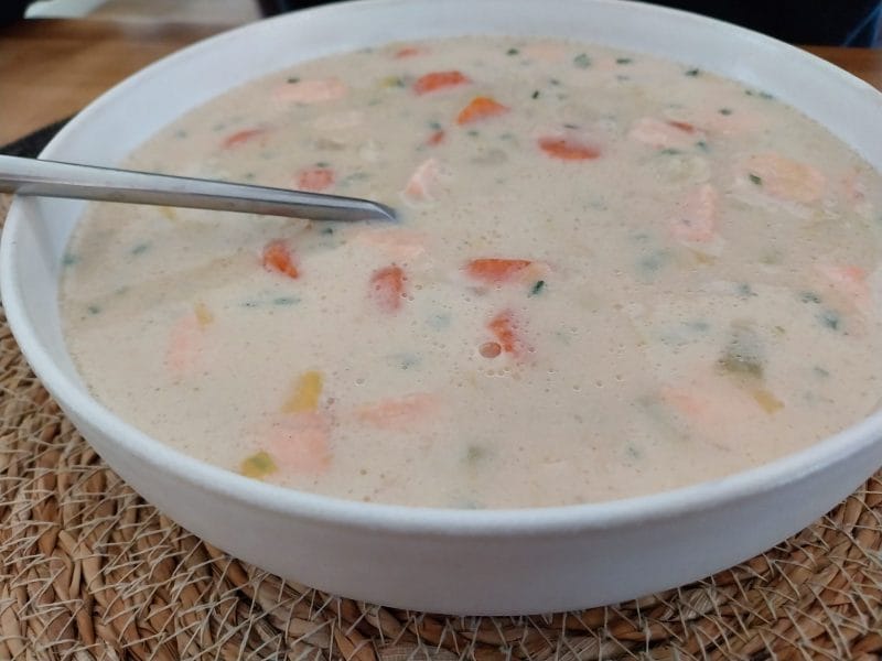Cliquez pour zoomer ! Soupe de saumon à la finlandaise Thermomix par Elo.die.
