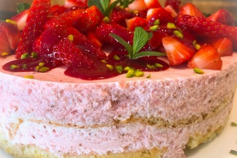 Cliquez pour zoomer ! Bavarois aux fraises au Thermomix