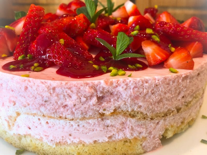 Cliquez pour zoomer ! Bavarois aux fraises Thermomix par Krocmou74