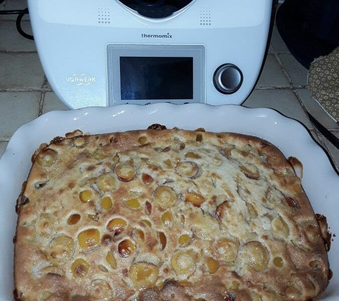 Cliquez pour zoomer ! Clafoutis aux mirabelles Thermomix par blanchette84