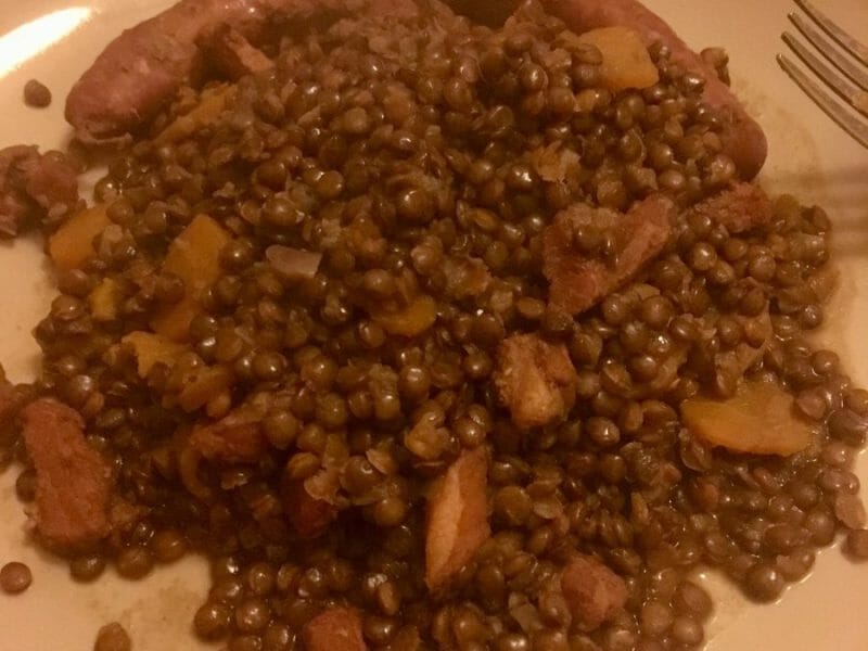 Cliquez pour zoomer ! Lentilles et ses saucisses Thermomix par Germain