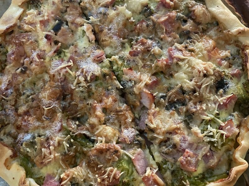 Cliquez pour zoomer ! Tarte aux brocolis et roquefort Thermomix par Milo