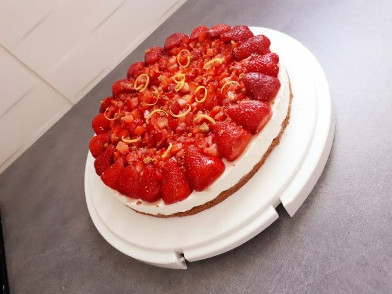 Cliquez pour zoomer ! Tarte aux fraises sans cuisson Thermomix par C Line