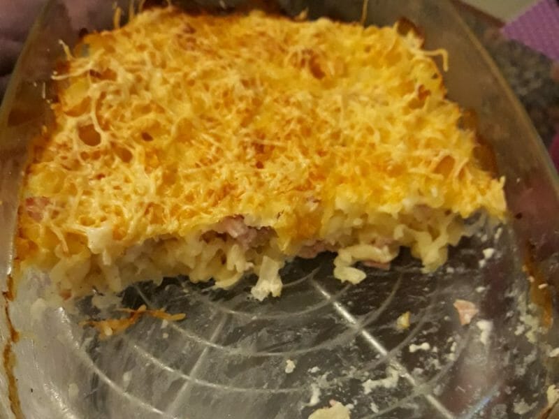 Cliquez pour zoomer ! Gratin de fusilli au jambon Thermomix par Bestiole