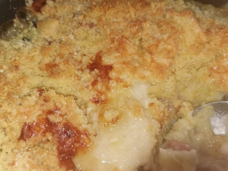 Cliquez pour zoomer ! Crumble courgettes, chèvre et lardons Thermomix par AudreyLb