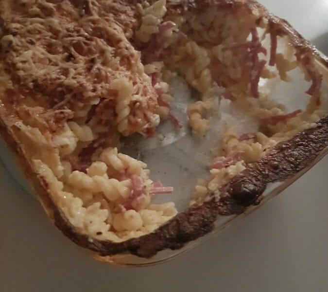 Cliquez pour zoomer ! Gratin de fusilli au jambon Thermomix par lululya85