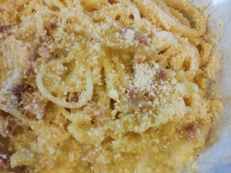 Cliquez pour zoomer ! Pâtes aux courgettes façon carbonara Thermomix par Moondy
