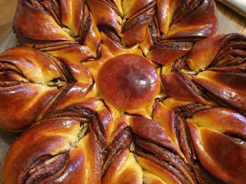 Cliquez pour zoomer ! Brioche étoilée au Nutella Thermomix par Vanessa