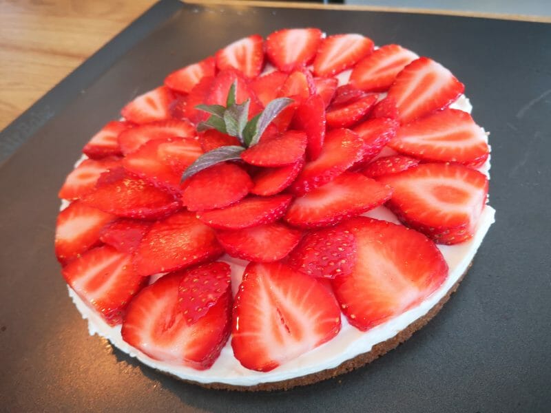Cliquez pour zoomer ! Tarte aux fraises sans cuisson Thermomix par Caroline