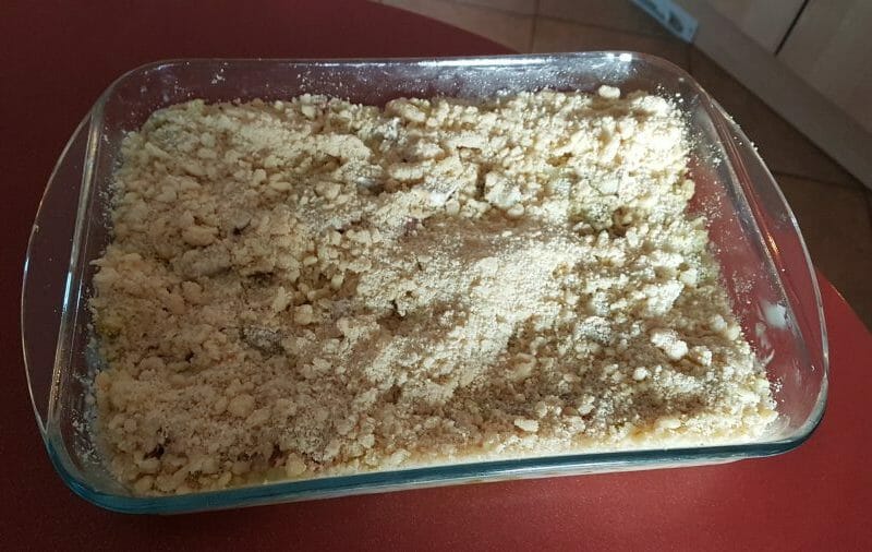 Cliquez pour zoomer ! Crumble courgettes, chèvre et lardons Thermomix par Sylvie_30