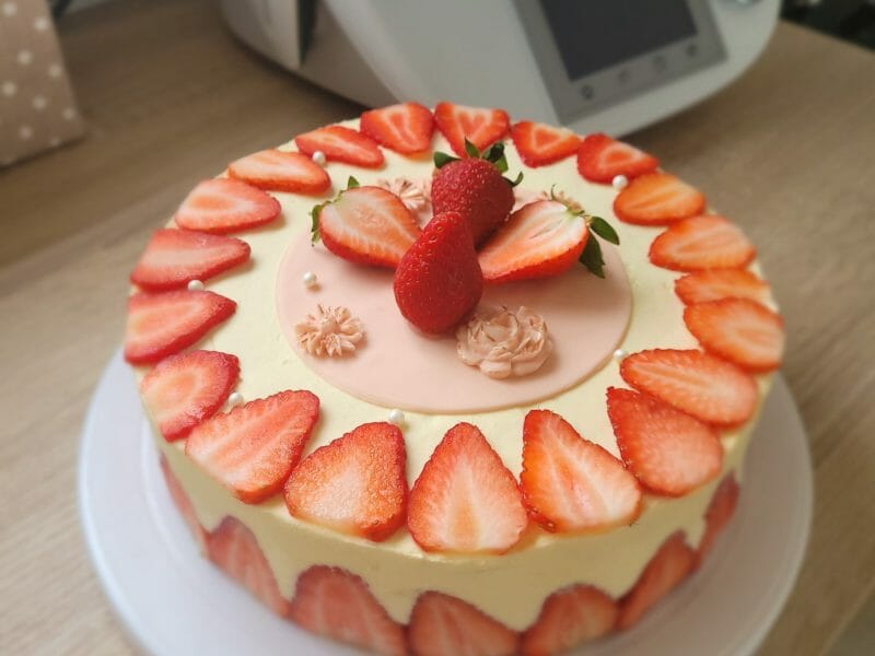 Cliquez pour zoomer ! Fraisier Thermomix par Agathe6971