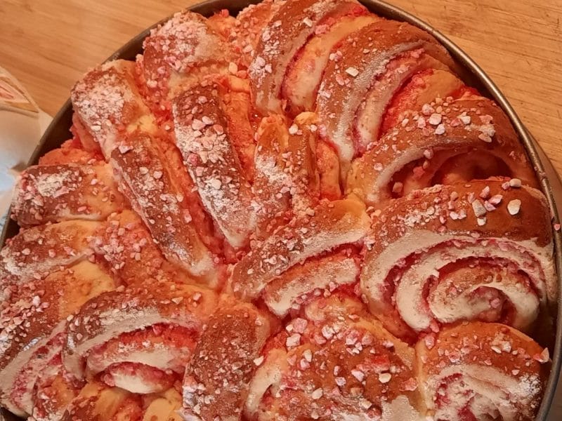 Cliquez pour zoomer ! Brioche aux pralines roses Thermomix par Delphine.esp