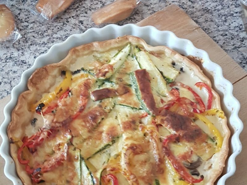Cliquez pour zoomer ! Quiche poivrons et courgettes Thermomix par Poterala