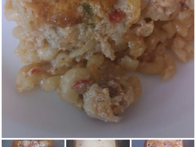 Cliquez pour zoomer ! Gratin de torsades aux merguez Thermomix par Mally