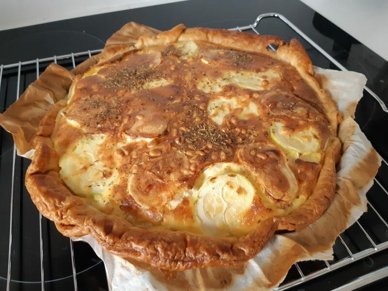 Cliquez pour zoomer ! Tarte courgettes, chèvre et pignons de pin Thermomix par AnneGa26