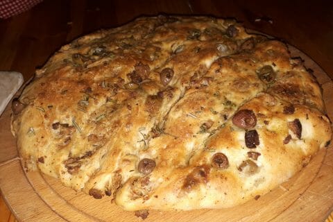 Cliquez pour zoomer ! Fougasse olives et lardons au Thermomix