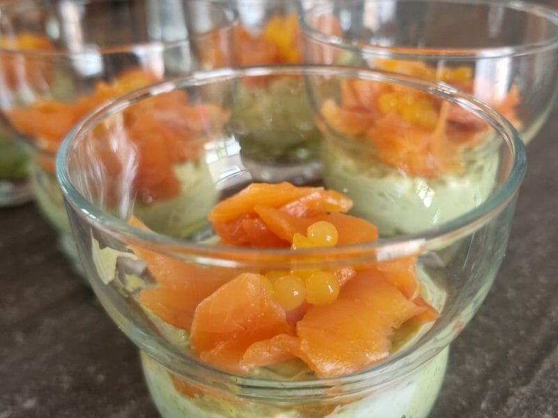 Cliquez pour zoomer ! Verrines saumon avocat Thermomix par ellydrou