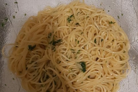 Cliquez pour zoomer ! Spaghetti à l’ail et à l’huile d’olive Thermomix par mimidu83