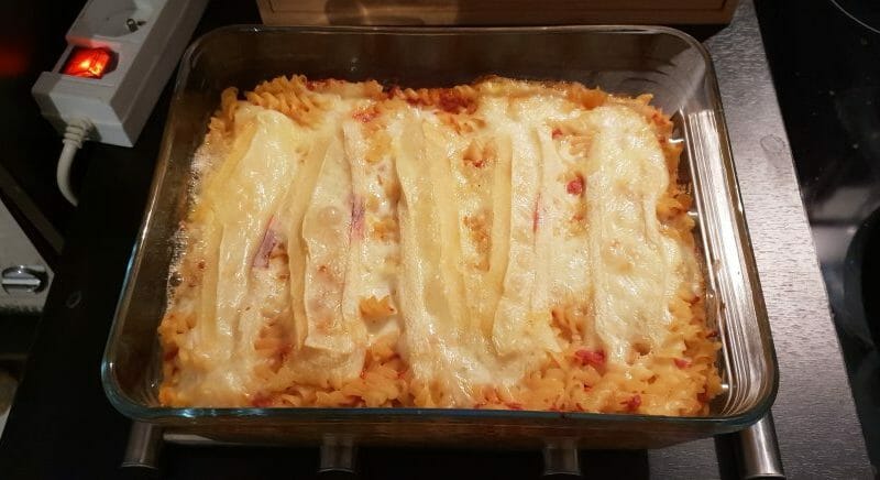Cliquez pour zoomer ! Gratin de macaroni reblochon et chorizo Thermomix par Anais.tst