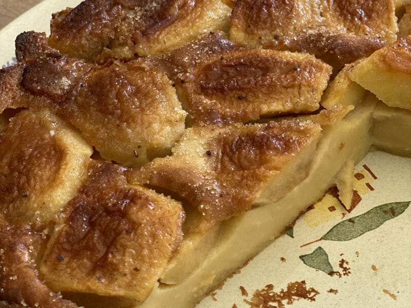 Cliquez pour zoomer ! Flognarde aux pommes (clafoutis aux pommes) Thermomix par Neferet