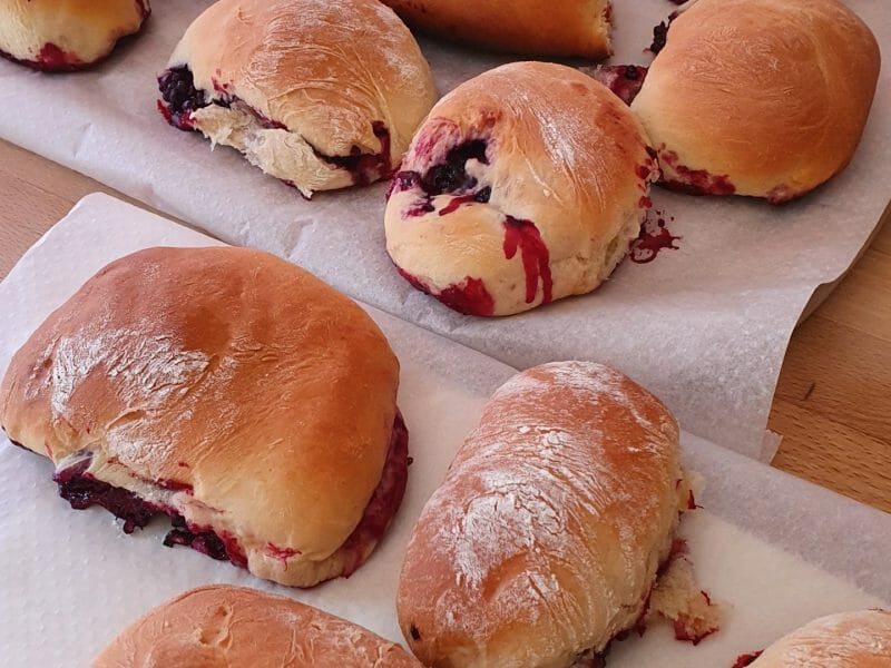 Cliquez pour zoomer ! Petits pains polonais aux myrtilles Thermomix par Fofie
