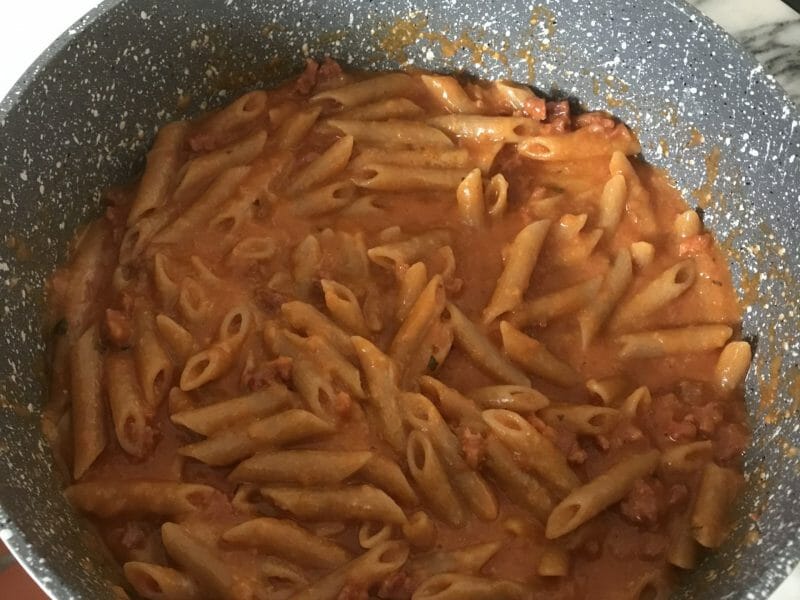 Cliquez pour zoomer ! Penne au chorizo Thermomix par 535@8306